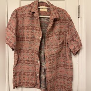 Portuguese Flannel pink short sleeved button up